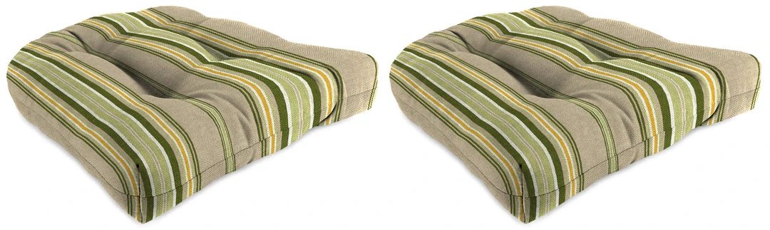 Jordan Manufacturing Set Of 2 Outdoor 18" Wicker Chair Cushions-TERRACE SUNRISE RICHLOOM Custom Order Cushions 1 Jordan Manufacturing Set Of 2 Outdoor 18" Wicker Chair Cushions-TERRACE SUNRISE RICHLOOM Custom Order Cushions