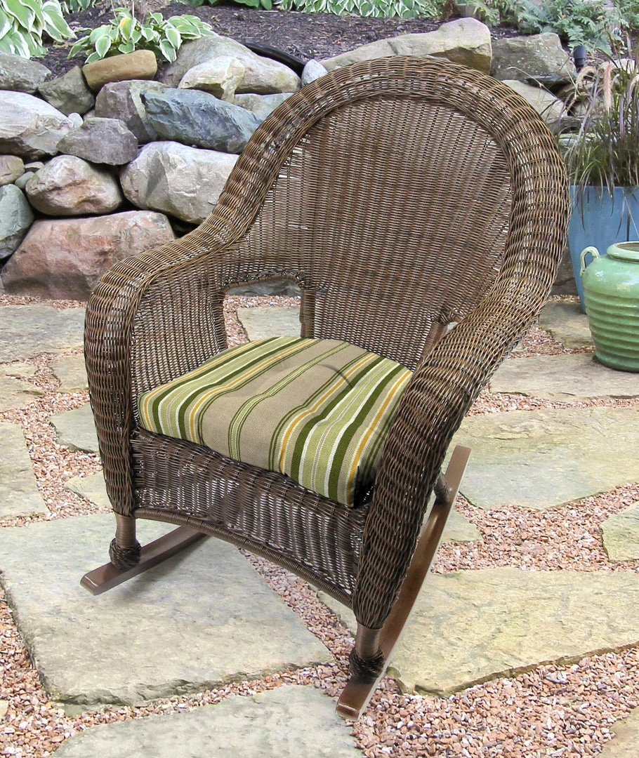 Jordan Manufacturing Set Of 2 Outdoor 18" Wicker Chair Cushions-TERRACE SUNRISE RICHLOOM Custom Order Cushions 2 Jordan Manufacturing Set Of 2 Outdoor 18" Wicker Chair Cushions-TERRACE SUNRISE RICHLOOM Custom Order Cushions