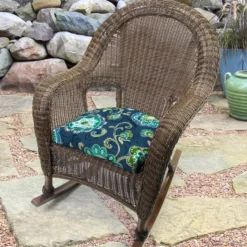 Jordan Manufacturing Custom Order Cushions Set Of 2 Outdoor 18" Wicker Chair Cushions-FANFARE CAPRI