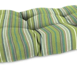 Jordan Manufacturing Outdoor 44" Wicker Loveseat Cushion-Sunbrella FOSTER SURFSIDE RAVEN Custom Order Cushions