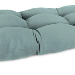 Jordan Manufacturing Outdoor 44" Wicker Loveseat Cushion-Sunbrella SHORE LINEN GLEN RAVEN Custom Order Cushions