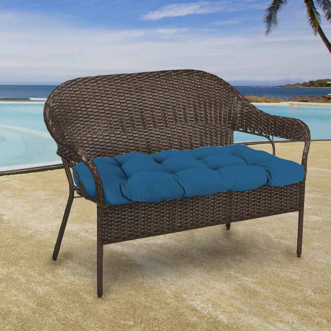 Jordan Manufacturing Custom Order Cushions Outdoor 44" Wicker Loveseat Cushion-Sunbrella CAVAS REGATTA GLEN RAVEN 2 Jordan Manufacturing Custom Order Cushions Outdoor 44" Wicker Loveseat Cushion-Sunbrella CAVAS REGATTA GLEN RAVEN