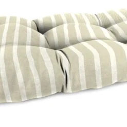 Jordan Manufacturing Outdoor 44" Wicker Loveseat Cushion-Sunbrella CAST MIST GLEN RAVEN