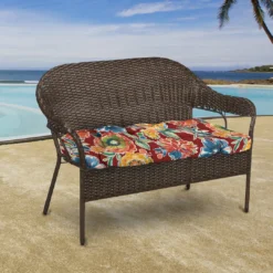 Jordan Manufacturing Outdoor 44" Wicker Loveseat Cushion-COLSEN BERRY RICHLOOM