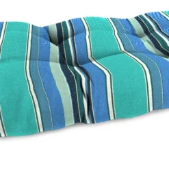 Jordan Manufacturing Custom Order Cushions Outdoor 44" Wicker Loveseat Cushion-Sunbrella DOLCE STR OASIS ACR GLEN RAVEN