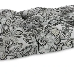 Jordan Manufacturing Custom Order Cushions Outdoor 44" Wicker Loveseat Cushion-COPELAND NOIR RICHLOOM