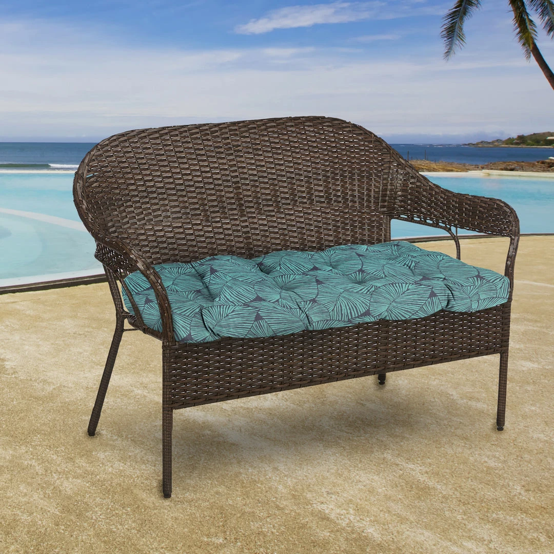 Jordan Manufacturing Custom Order Cushions Outdoor 44" Wicker Loveseat Cushion-TALIA CARIBE RICHLOOM 2 Jordan Manufacturing Custom Order Cushions Outdoor 44" Wicker Loveseat Cushion-TALIA CARIBE RICHLOOM