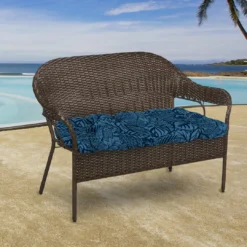 Jordan Manufacturing Outdoor 44" Wicker Loveseat Cushion-MAVEN CAPRI