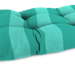 Jordan Manufacturing Custom Order Cushions Outdoor 44" Wicker Loveseat Cushion-PREVIEW LAGOON