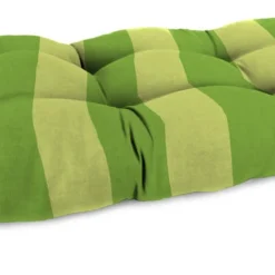 Jordan Manufacturing Outdoor 44" Wicker Loveseat Cushion-PREVIEW LEAF RICHLOOM