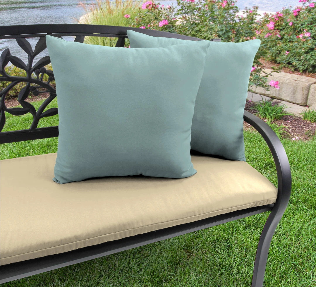 Jordan Manufacturing Outdoor 18" Accessory Throw Pillows, Set Of 2- Sunbrella SHORE LINEN GLEN RAVEN 2 Jordan Manufacturing Outdoor 18" Accessory Throw Pillows, Set Of 2- Sunbrella SHORE LINEN GLEN RAVEN