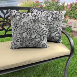 Jordan Manufacturing Custom Order Cushions Outdoor 18" Accessory Throw Pillows-COPELAND NOIR RICHLOOM