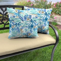 Jordan Manufacturing Outdoor 18" Accessory Throw Pillows-BALLYFIN BAY BLUE RICHLOOM Custom Order Cushions