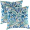 Jordan Manufacturing Outdoor 18" Accessory Throw Pillows-BALLYFIN BAY BLUE RICHLOOM Custom Order Cushions