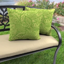 Jordan Manufacturing Outdoor 18" Accessory Throw Pillows-MAVEN LEAF RICHLOOM