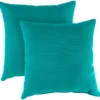 Jordan Manufacturing Outdoor 16" Accessory Throw Pillows, Set Of 2- Sunbrella CANVAS ARUBA GLEN RAVEN