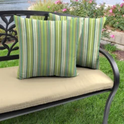 Jordan Manufacturing Outdoor 16" Accessory Throw Pillows, Set Of 2- Sunbrella FOSTER SURFSIDE RAVEN