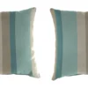 Jordan Manufacturing Custom Order Cushions Outdoor 16" Accessory Throw Pillows, Set Of 2- Sunbrella GETAWAY MIST GLEN RAVEN