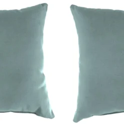 Jordan Manufacturing Outdoor 16" Accessory Throw Pillows, Set Of 2- Sunbrella SHORE LINEN GLEN RAVEN Custom Order Cushions