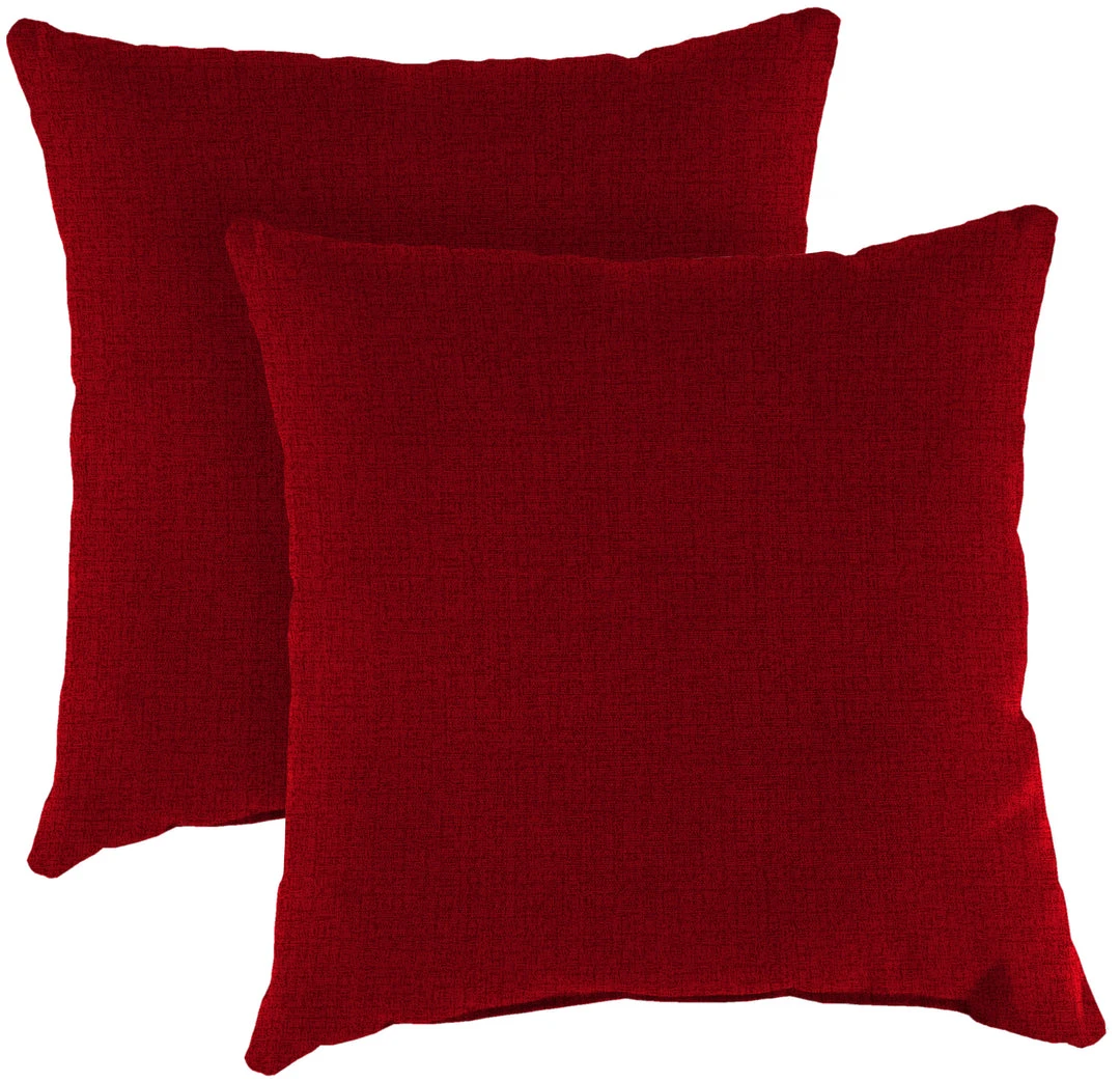 Jordan Manufacturing Custom Order Cushions Outdoor 16" Accessory Throw Pillows, Set Of 2-MCHUSK BERRY RICHLOOM 1 Jordan Manufacturing Custom Order Cushions Outdoor 16" Accessory Throw Pillows, Set Of 2-MCHUSK BERRY RICHLOOM
