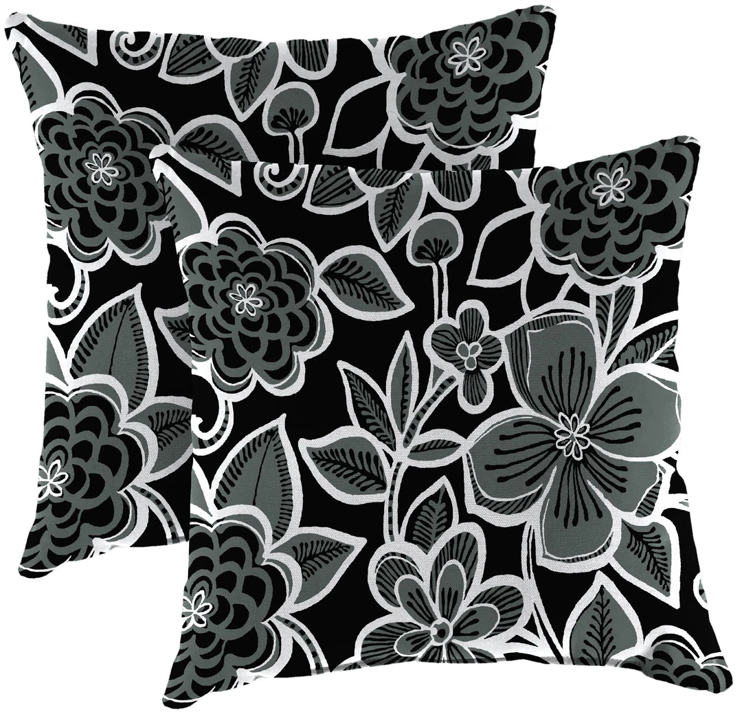 Jordan Manufacturing Outdoor 16" Accessory Throw Pillows, Set Of 2-HALSEY SHADOW RICHLOOM 1 Jordan Manufacturing Outdoor 16" Accessory Throw Pillows, Set Of 2-HALSEY SHADOW RICHLOOM