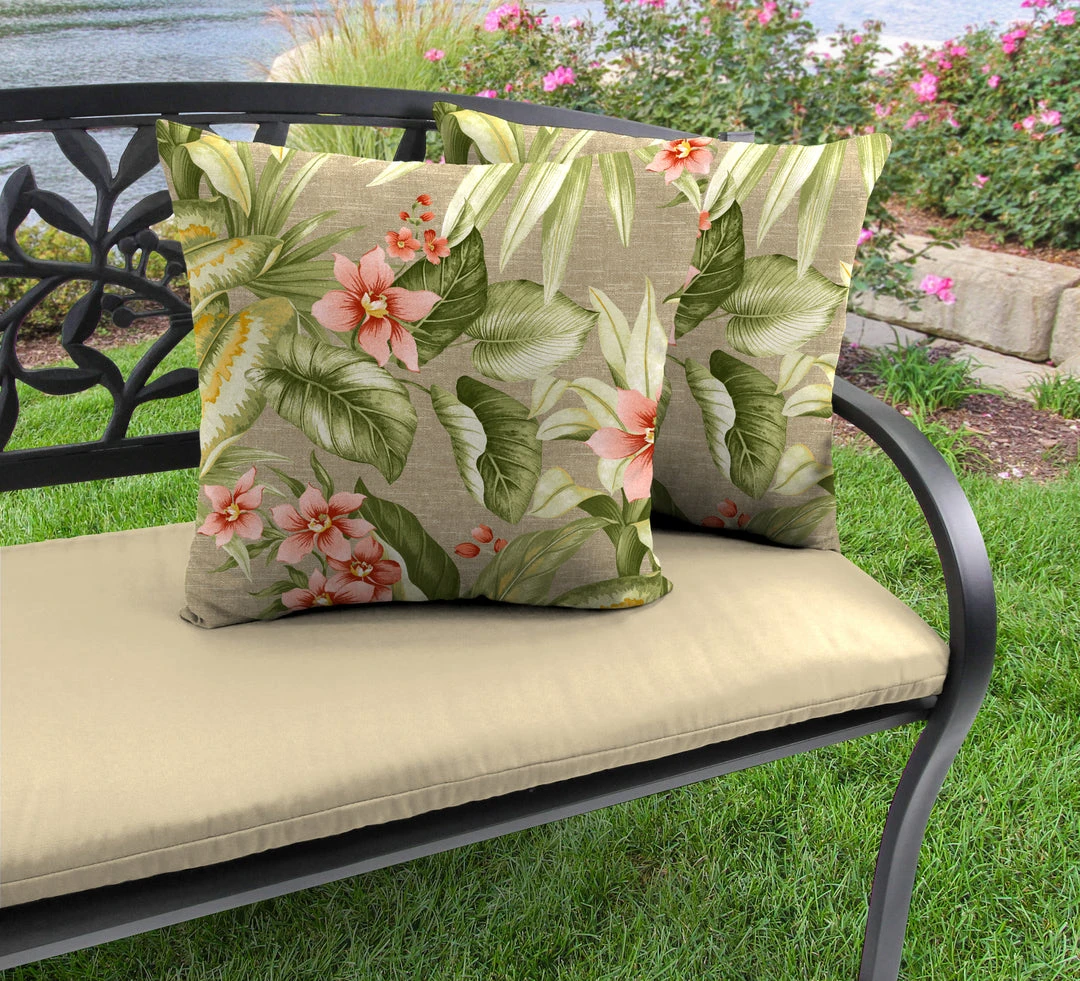 Jordan Manufacturing Custom Order Cushions Outdoor 16" Accessory Throw Pillows, Set Of 2-TAHITI SUNRISE RICHLOOM 2 Jordan Manufacturing Custom Order Cushions Outdoor 16" Accessory Throw Pillows, Set Of 2-TAHITI SUNRISE RICHLOOM