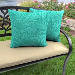 Jordan Manufacturing Custom Order Cushions Outdoor 16" Accessory Throw Pillows, Set Of 2-MAVEN LAGOON