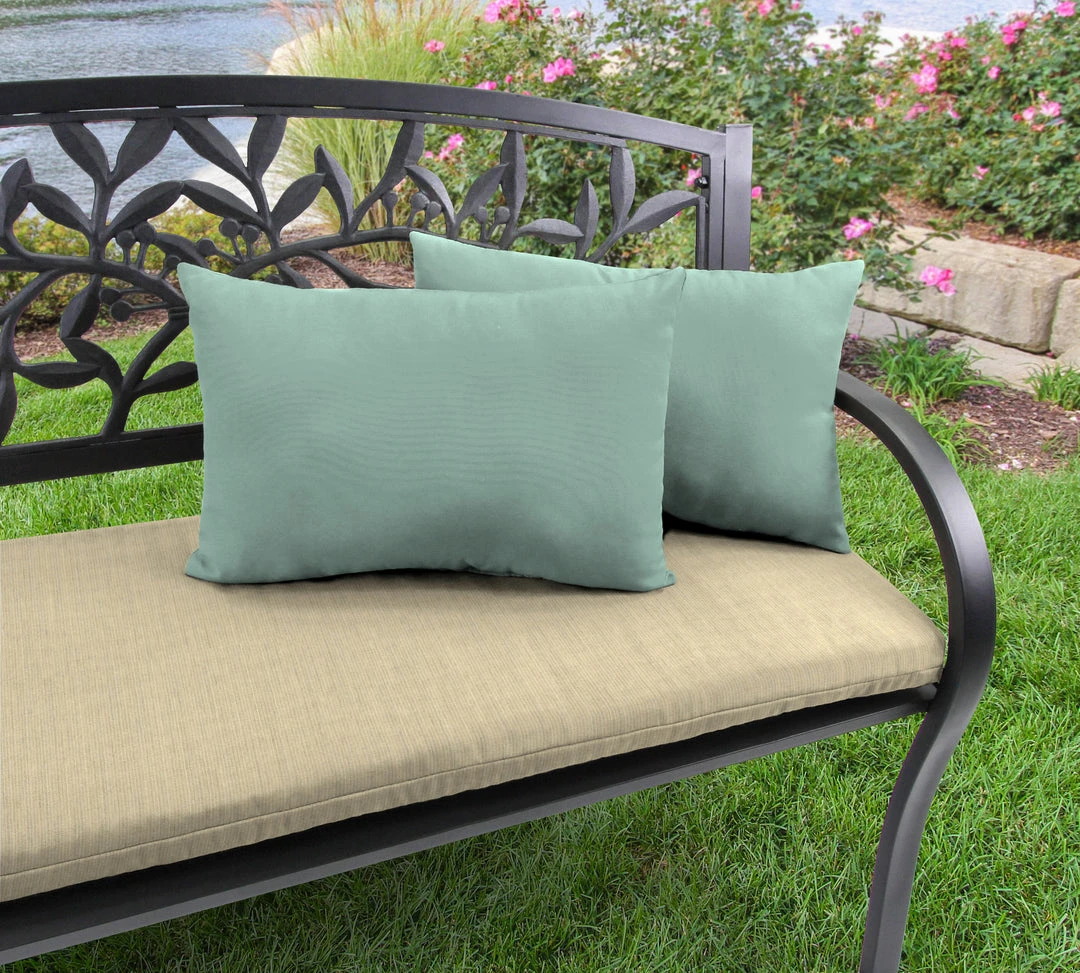 Jordan Manufacturing Outdoor Lumbar Accessory Throw Pillows, Set Of 2- Sunbrella CANVAS SPA ACR GLEN RAVEN 2 Jordan Manufacturing Outdoor Lumbar Accessory Throw Pillows, Set Of 2- Sunbrella CANVAS SPA ACR GLEN RAVEN