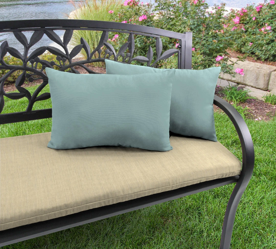 Jordan Manufacturing Outdoor Lumbar Accessory Throw Pillows, Set Of 2- Sunbrella SHORE LINEN GLEN RAVEN 2 Jordan Manufacturing Outdoor Lumbar Accessory Throw Pillows, Set Of 2- Sunbrella SHORE LINEN GLEN RAVEN