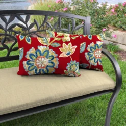 Jordan Manufacturing Custom Order Cushions Outdoor Lumbar Accessory Throw Pillows, Set Of 2-DAELYN CHERRY RICHLOOM