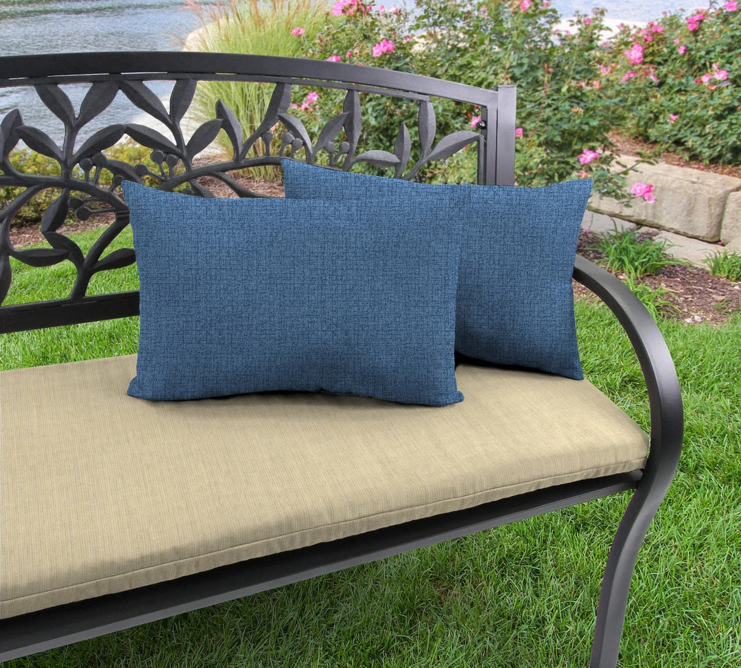 Jordan Manufacturing Outdoor Lumbar Accessory Throw Pillows, Set Of 2-HUSK TEXTURE CAPRI RICHLOOM 2 Jordan Manufacturing Outdoor Lumbar Accessory Throw Pillows, Set Of 2-HUSK TEXTURE CAPRI RICHLOOM