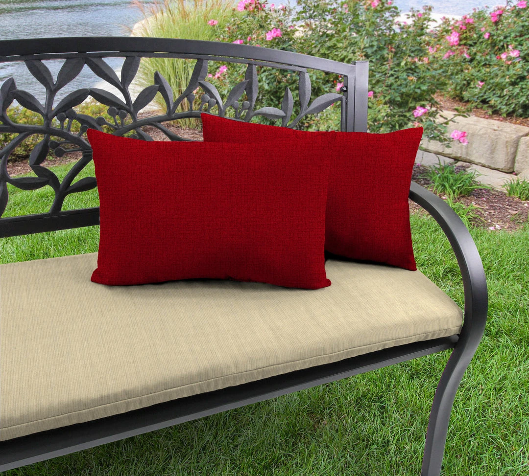 Jordan Manufacturing Custom Order Cushions Outdoor Lumbar Accessory Throw Pillows, Set Of 2-MCHUSK BERRY RICHLOOM 2 Jordan Manufacturing Custom Order Cushions Outdoor Lumbar Accessory Throw Pillows, Set Of 2-MCHUSK BERRY RICHLOOM