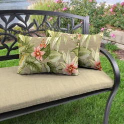 Jordan Manufacturing Outdoor Lumbar Accessory Throw Pillows, Set Of 2-TAHITI SUNRISE RICHLOOM Custom Order Cushions