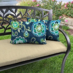 Jordan Manufacturing Outdoor Lumbar Accessory Throw Pillows, Set Of 2-FANFARE CAPRI Custom Order Cushions