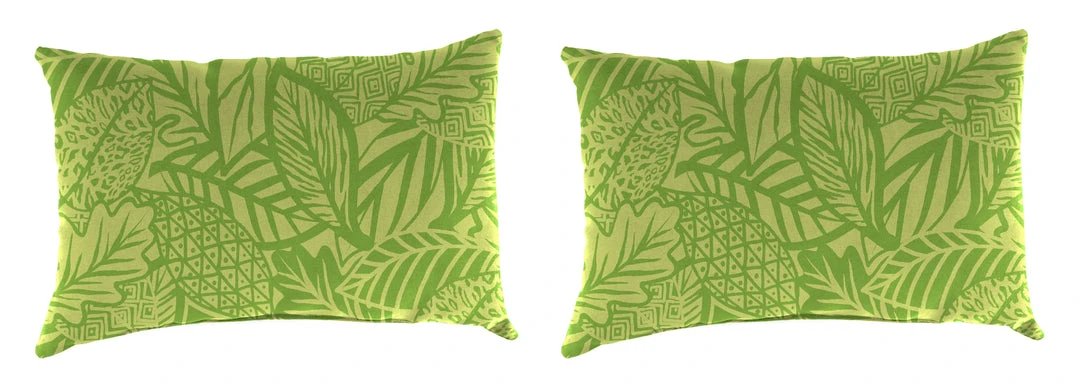 Jordan Manufacturing Outdoor Lumbar Accessory Throw Pillows, Set Of 2-MAVEN LEAF RICHLOOM 1 Jordan Manufacturing Outdoor Lumbar Accessory Throw Pillows, Set Of 2-MAVEN LEAF RICHLOOM