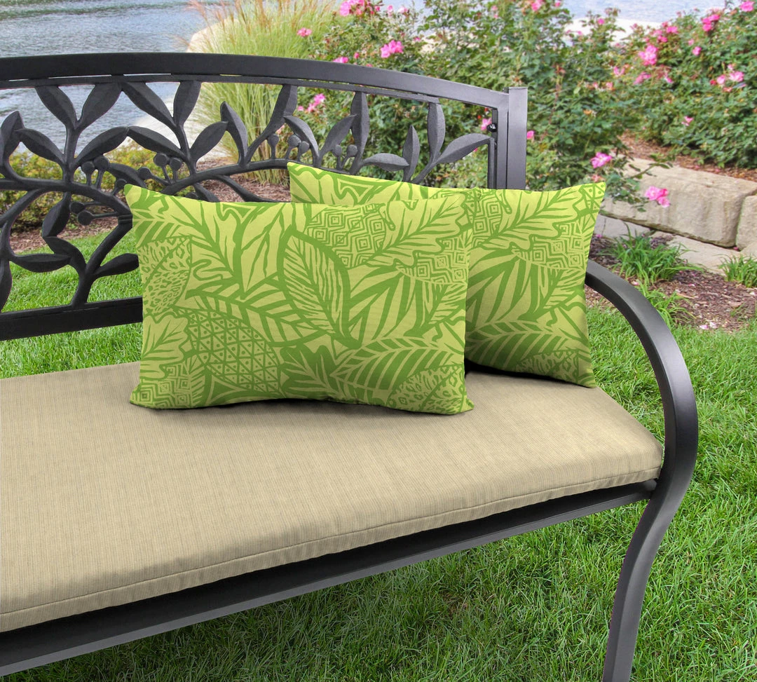 Jordan Manufacturing Outdoor Lumbar Accessory Throw Pillows, Set Of 2-MAVEN LEAF RICHLOOM 2 Jordan Manufacturing Outdoor Lumbar Accessory Throw Pillows, Set Of 2-MAVEN LEAF RICHLOOM