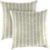 Jordan Manufacturing 20" Outdoor Accessory Throw Pillows, Set Of 2- Sunbrella CAST MIST GLEN RAVEN
