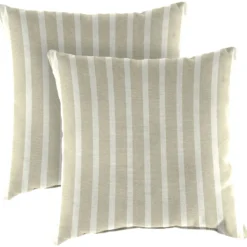 Jordan Manufacturing 20" Outdoor Accessory Throw Pillows, Set Of 2- Sunbrella CAST MIST GLEN RAVEN