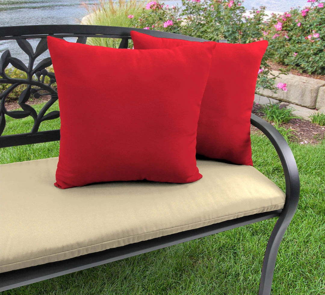 Jordan Manufacturing 20" Outdoor Accessory Throw Pillows, Set Of 2- Sunbrella CANVAS JOCKEY ACR RED ACR GLEN RAVEN 2 Jordan Manufacturing 20" Outdoor Accessory Throw Pillows, Set Of 2- Sunbrella CANVAS JOCKEY ACR RED ACR GLEN RAVEN