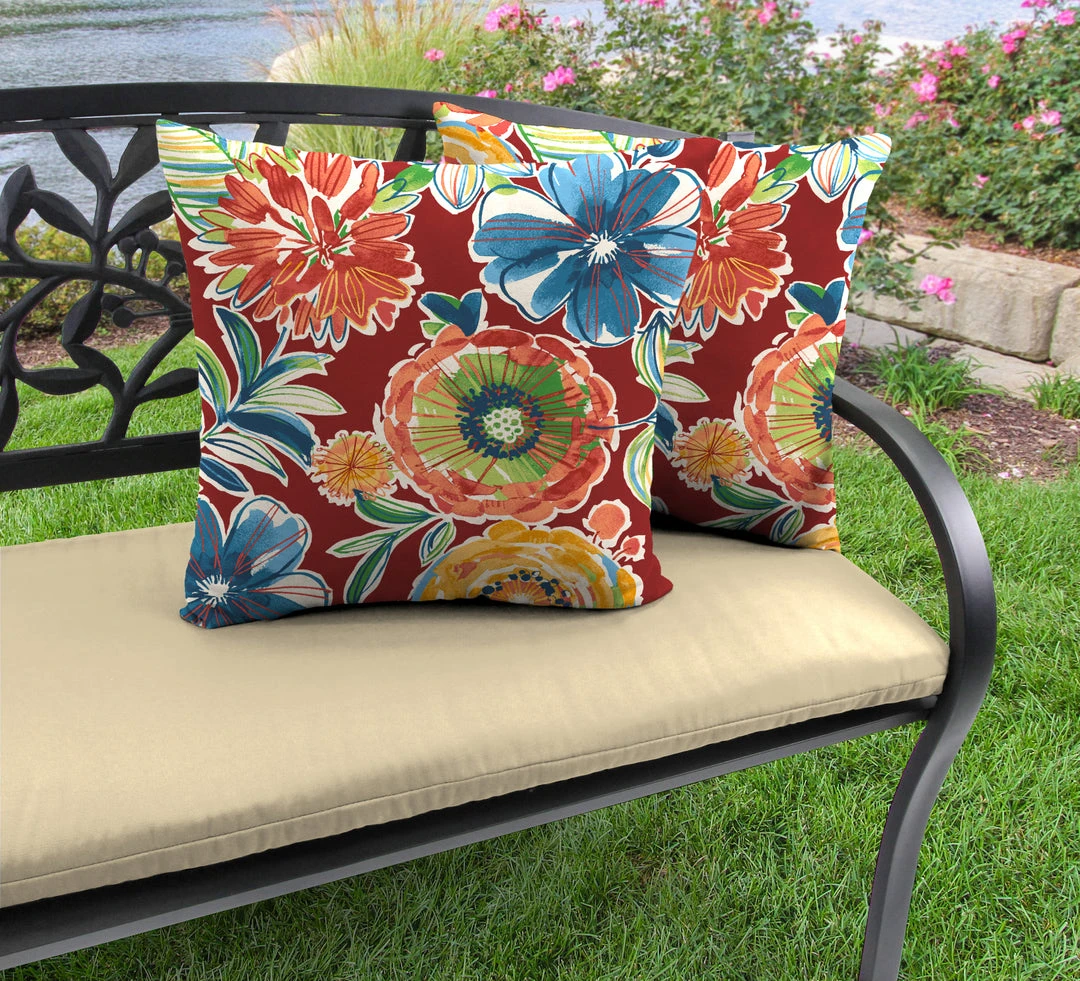 Jordan Manufacturing 20" Outdoor Accessory Throw Pillows, Set Of 2-COLSEN BERRY RICHLOOM 2 Jordan Manufacturing 20" Outdoor Accessory Throw Pillows, Set Of 2-COLSEN BERRY RICHLOOM