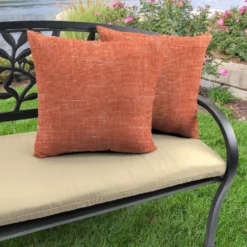 Jordan Manufacturing Custom Order Cushions 20" Outdoor Accessory Throw Pillows, Set Of 2-TORY SUNSET RICHLOOM