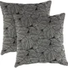 Jordan Manufacturing Custom Order Cushions 20" Outdoor Accessory Throw Pillows, Set Of 2-TALIA NOIR RICHLOOM