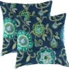 Jordan Manufacturing 20" Outdoor Accessory Throw Pillows, Set Of 2-FANFARE CAPRI RICHLOOM