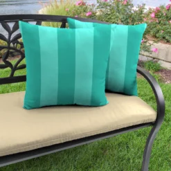 Jordan Manufacturing 20" Outdoor Accessory Throw Pillows, Set Of 2-PREVIEW LAGOON RICHLOOM Custom Order Cushions