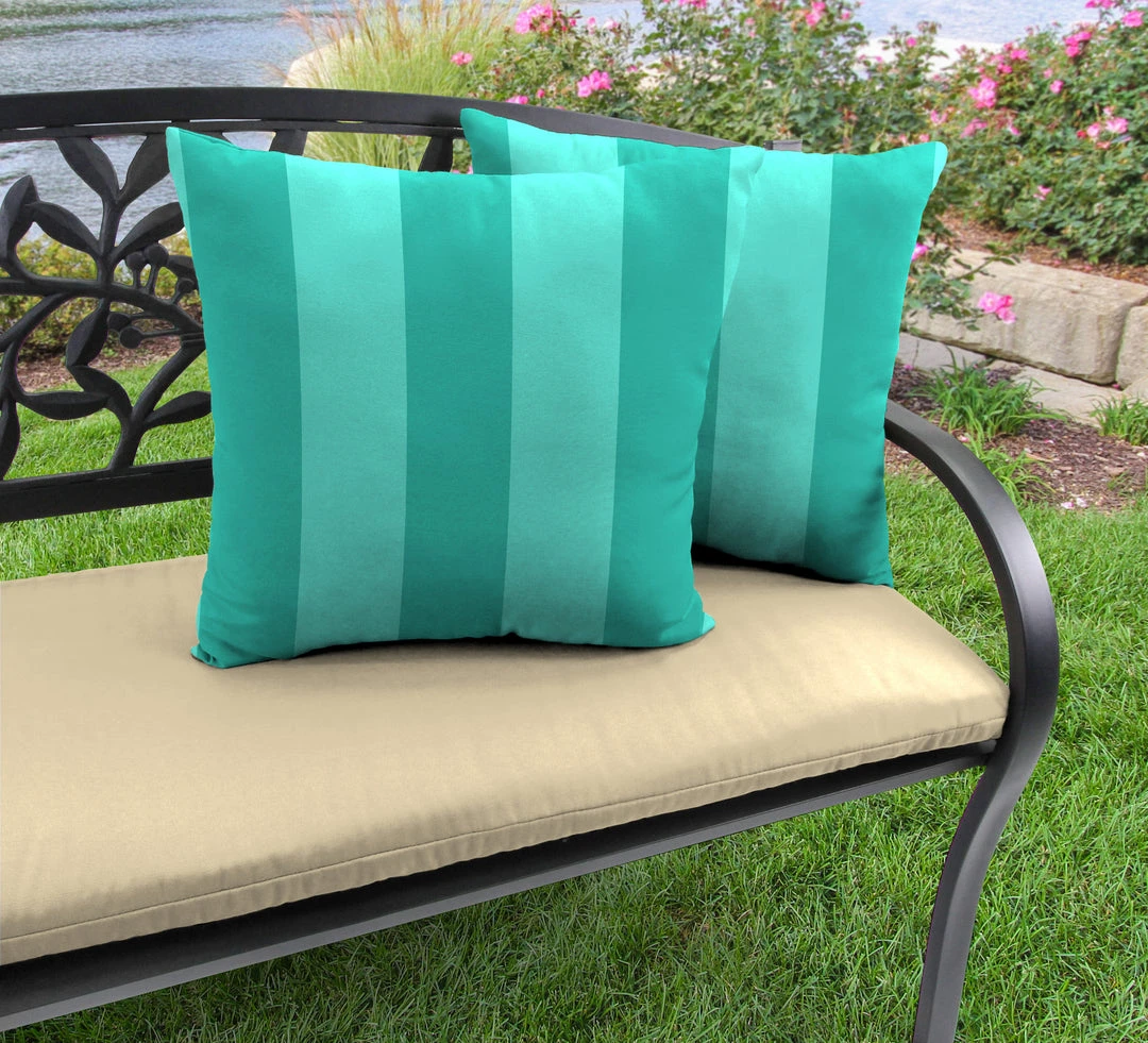 Jordan Manufacturing 20" Outdoor Accessory Throw Pillows, Set Of 2-PREVIEW LAGOON RICHLOOM Custom Order Cushions 2 Jordan Manufacturing 20" Outdoor Accessory Throw Pillows, Set Of 2-PREVIEW LAGOON RICHLOOM Custom Order Cushions