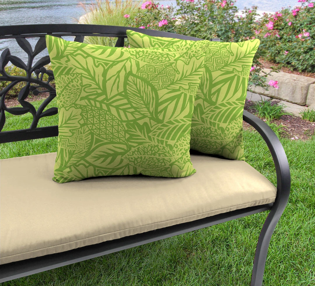Jordan Manufacturing 20" Outdoor Accessory Throw Pillows, Set Of 2-MAVEN LEAF RICHLOOM 2 Jordan Manufacturing 20" Outdoor Accessory Throw Pillows, Set Of 2-MAVEN LEAF RICHLOOM