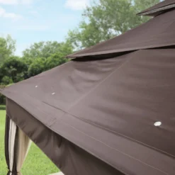 TOPS Gazebo Canopy Replacement BHG Archer Ridge 10x12 FT Brown Gazebo Canopy