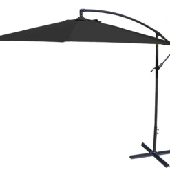 Jordan Manufacturing 10' STEEL OFFSET UMBRELLA- BLACK Umbrellas