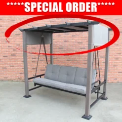 TOPS Replacement Canopy For Sandpointe Pergola Daybed Swing SC-K-454PGS2 Pergola Canopy Replacement