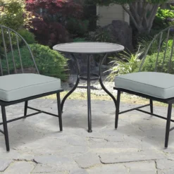 Apollo Outdoor Patio Sets Rochelle 3pc Bistro Set, Black